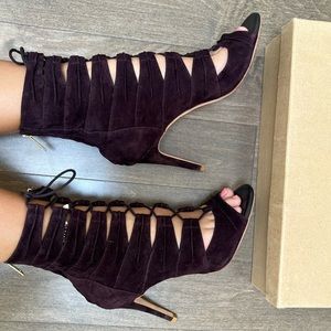 Rich plum velvet Joie heels